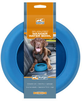 KURGO Drink- of Voerbak Splash Free Bowl Rood Blauw