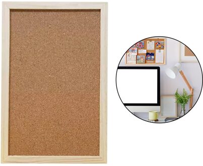 Kurk Bulletin Board-Decoratieve Omlijst Prikbord Muur Decor Voor Home Office Wood