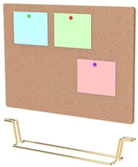 Kurk Bulletin Board Message Boards Houten Pin Memo Board Prikbord Voor Home Office (Rose Gold Base) afbeelding 2