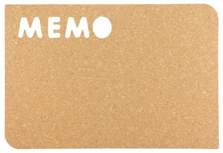 Kurk memobord memo 41 x 28 cm - Prikborden Bruin