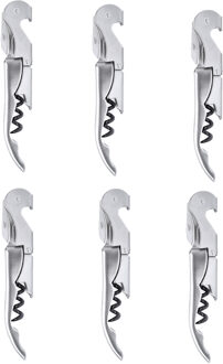 Kurkentrekker / flesopener 3- 6x -in-1 - RVS - Wijnflesopener / bierflesopener - Keuken
