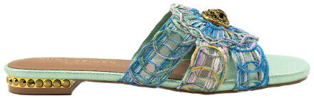 Kurt Geiger Chelsea woven flat sandaal Blauw - 37