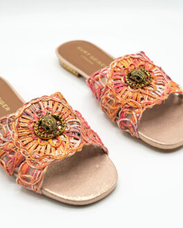 Kurt Geiger Chelsea woven flat sandaal Roze - 38