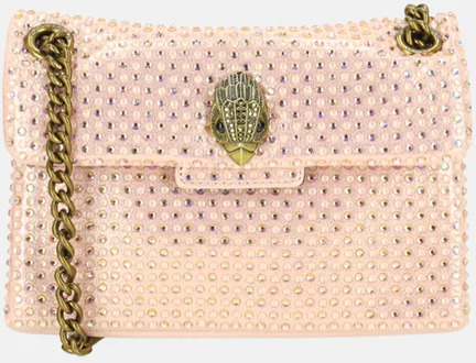 Kurt Geiger Kensington crystal schoudertas mini pink comb Roze - No Size