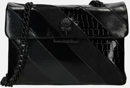 Kurt Geiger Kensington drench schoudertas M black Zwart