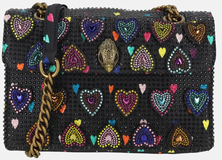 Kurt Geiger Kensington Fabric schoudertas M harten studs black