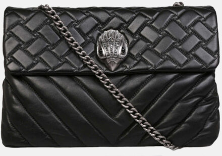 Kurt Geiger Kensington Leather schoudertas XXL black