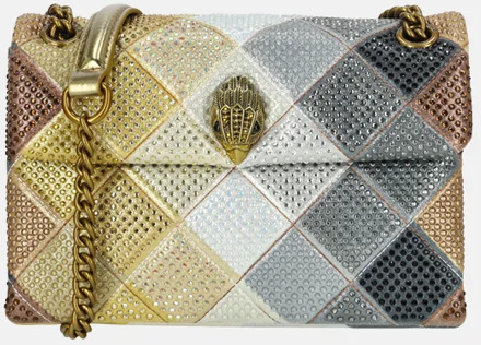 Kurt Geiger Kensington schoudertas metal comb Goud