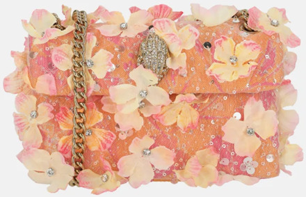 Kurt Geiger Kensington schoudertas mini flower peach Oranje - No Size
