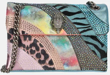 Kurt Geiger Kensington schoudertas mini pink comb Roze