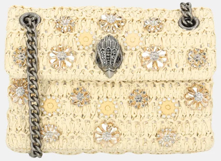 Kurt Geiger kensington schoudertas raffia mini beige - No Size