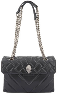 Kurt Geiger Kensington schoudertas van quilted leer Zwart - 1 maat