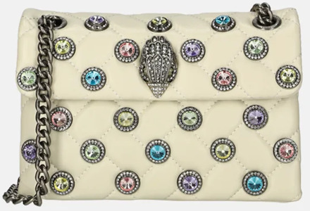 Kurt Geiger mini Kensington clutch crystals bone Ecru