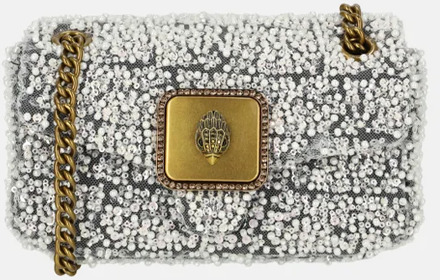 Kurt Geiger Pimlico mini schoudertas parel white/black