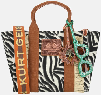 Kurt Geiger Southbank handtas S zebra black white Zwart - No Size