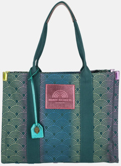 Kurt Geiger Southbank shopper green comb Groen