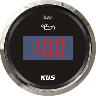 KUS 2 "Marine Auto LCD Digitale Oliedrukmeter Meter 0-10 BAR 0-145PSI Boot Auto Vrachtwagen RV BS