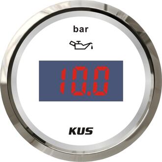 KUS 2 "Marine Auto LCD Digitale Oliedrukmeter Meter 0-10 BAR 0-145PSI Boot Auto Vrachtwagen RV WS