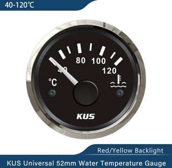 Kus 52Mm Auto Boot Water Temperatuurmeter 40-120 ℃ 25-120 ℃ Graden Water Temp Meter gauge Met Geel/Rood Backlight BS