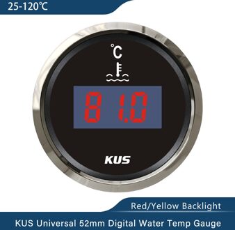 Kus 52Mm Auto Boot Water Temperatuurmeter 40-120 ℃ 25-120 ℃ Graden Water Temp Meter gauge Met Geel/Rood Backlight digitaal BS