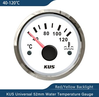 Kus 52Mm Auto Boot Water Temperatuurmeter 40-120 ℃ 25-120 ℃ Graden Water Temp Meter gauge Met Geel/Rood Backlight WS