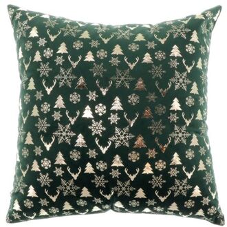 Kussen Bernt 45x45cm dark green Groen