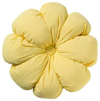 Kussen bloem - geel - ø42 cm