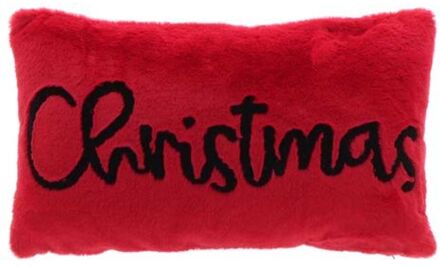 Kussen Christmas 30x50cm red Rood