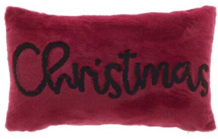 Kussen Christmas 30x50cm tawny port Rood