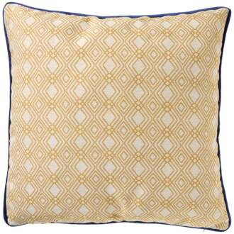 Kussen jacquard - geel - 45x45 cm