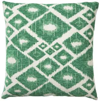 Kussen jacquard ruit - groen - 45x45 cm