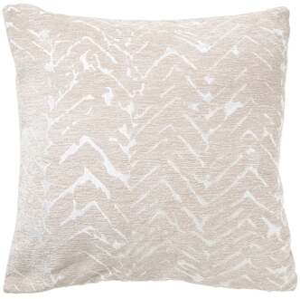 Kussen jacquard zigzag - beige - 45x45 cm