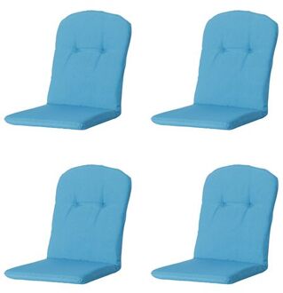 Kussen - Kuip Hoog - Panama Aqua - 45x96 - Blauw - 4 Stuks