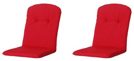 Kussen - Kuip Hoog - Panama Red - 45x96 - Rood - 2 Stuks