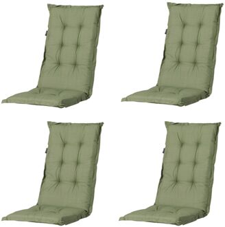 Kussen lage rug Basic green - 105x50 - Groen - 4 Stuks