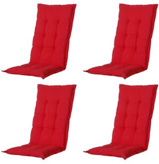 Kussen lage rug Panama red - 105x50 - Rood - 4 Stuks