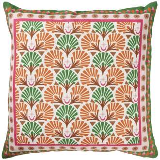 Kussen print bloem - multikleur - 45x45 cm