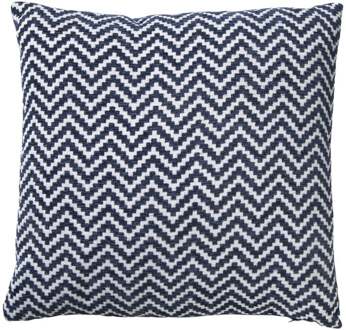 Kussen zigzag - blauw - 45x45 cm