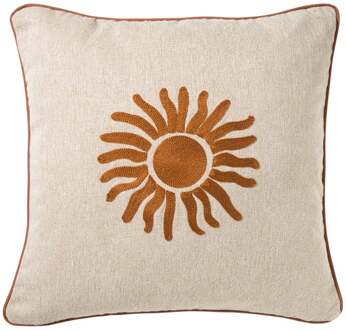 Kussen zon - bruin - 45x45 cm