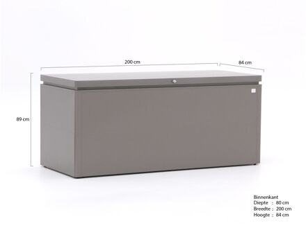 Kussenbox Lounge 200 Kwartsgrijs Metallic 84x200cm