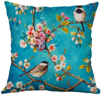 Kussens Decor Thuis Kussenhoes 40X40Cm Kussen Case Cover Vierkante Funda Cojin Lino Bloemen Taie D' Oreiller Federe cuscini Divano