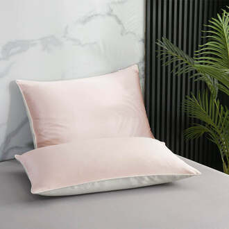 Kussensloop - 100% Zijde 2-PACK - Basalt - 60x70 Cm - Zijde - Dekbed-Discounter.nl Roze - 60 x 70