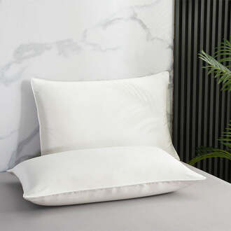 Kussensloop - 100% Zijde 2-PACK - Basalt - 60x70 Cm - Zijde - Dekbed-Discounter.nl Wit - 60 x 70