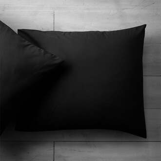 Kussensloop Katoen: 2-PACK - Fresh And Co - 60x70 Cm - Katoen - Dekbed-Discounter.nl Zwart - 60 x 70
