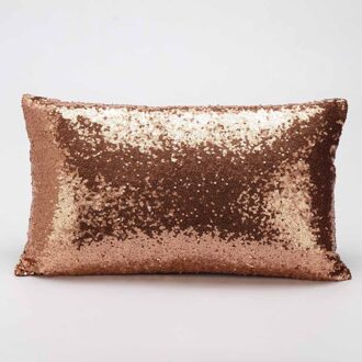 Kussensloop Rose Gold Geometrische Ananas Glitter Polyester Sofa Decoratieve Kussenhoes Kussensloop Home Decor ##0 koffie