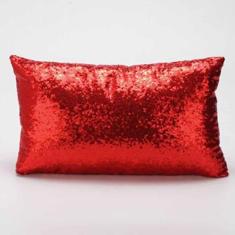 Kussensloop Rose Gold Geometrische Ananas Glitter Polyester Sofa Decoratieve Kussenhoes Kussensloop Home Decor ##0 Rood