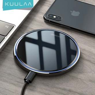 KUULAA 10W Qi Wireless Charger For iPhone X/XS Max XR 8 Plus Mirror Wireless Charging Pad For Samsung S9 S10+ Note 9 8