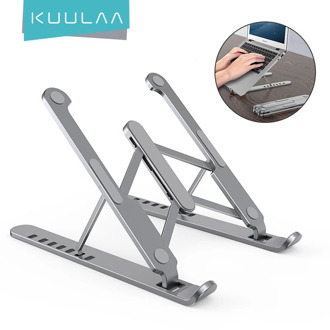 KUULAA Portable Laptop Stand Foldable Aluminum Desk Table Notebook Base Laptop Holder Stand for MacBook Air Pro Mac PC Computer