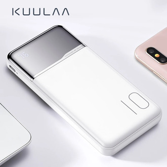 KUULAA Power Bank 10000 mAh Portable Charging PowerBank 10000mAh USB PoverBank External Battery Charger For Xiaomi Mi 9 8 Huawei