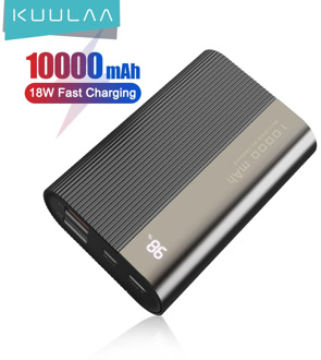 KUULAA Power Bank 10000mAh QC PD 3.0 PoverBank Fast Charging PowerBank 10000 mAh USB Mini External Battery Charger For Xiaomi